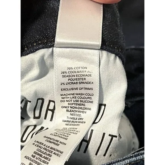 DU/ER Performance Denim Mid Rise Slim Straight in Dark Stone Women's Size 30x32 - Picture 13 of 14